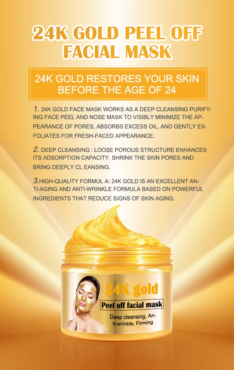 Anti Wrinkle SPA Beauty 24K Gold Peeling off Facial Mask Products