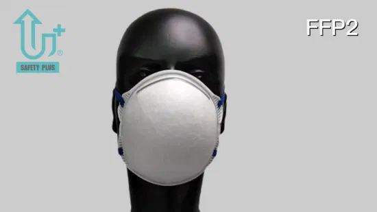 Maschera antipolvere di sicurezza a 4 strati Maschera respiratoria Gas di fabbrica FFP2 Maschera facciale Misura della tazza Visiera industriale